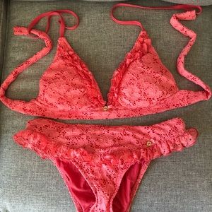 Betsey Johnson Swimsuit-NWOT-D top, L bottoms